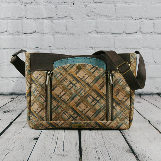 The Catherine Crossbody - Painted Crosshatch