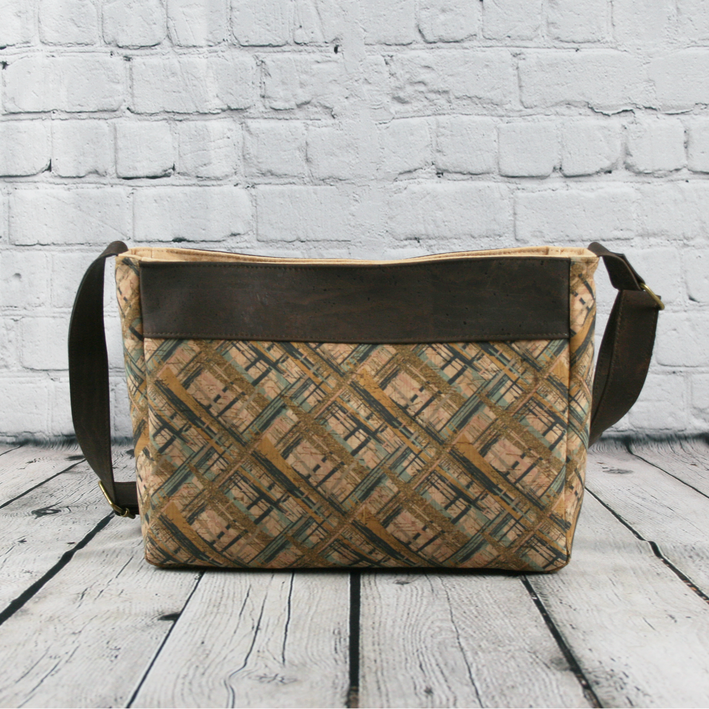 The Catherine Crossbody - Painted Crosshatch