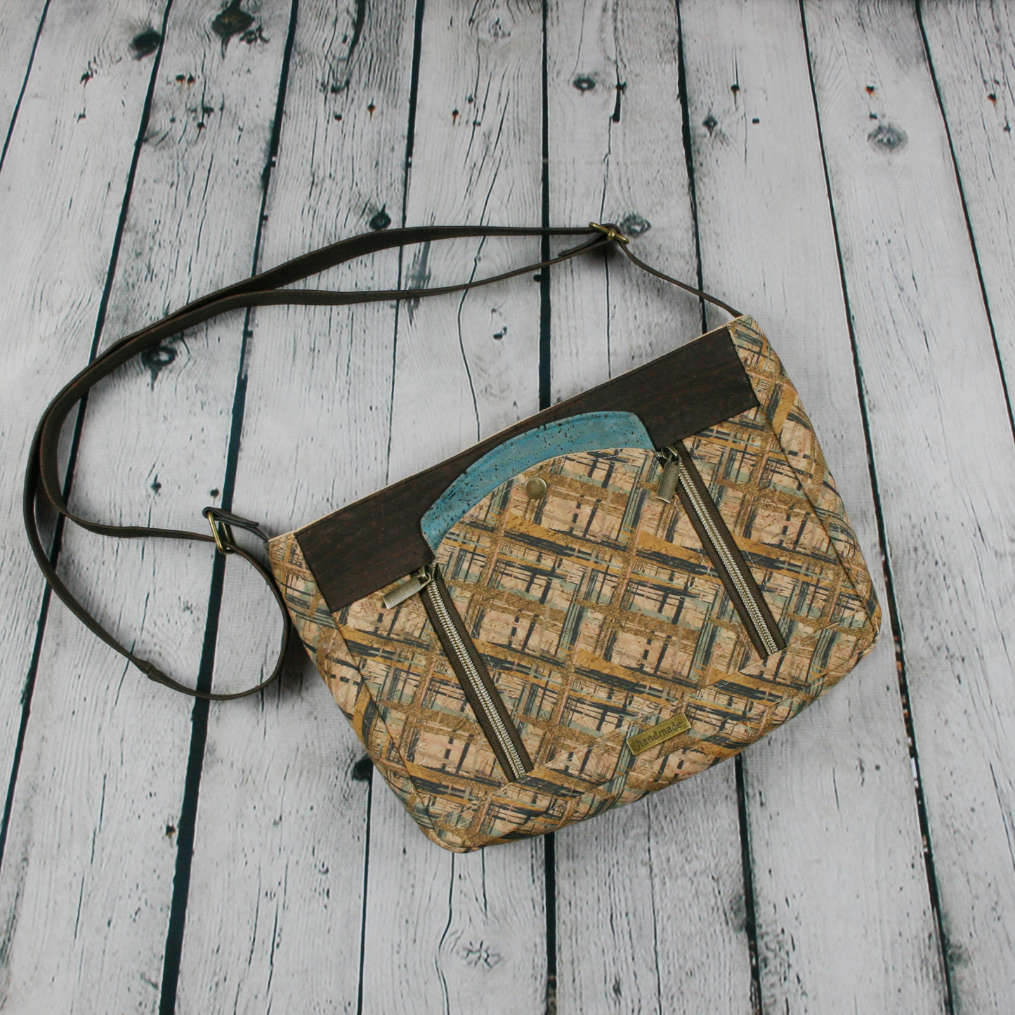 The Catherine Crossbody - Painted Crosshatch