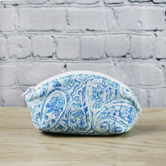 The Laura Mini Pouch - Blue Paisley