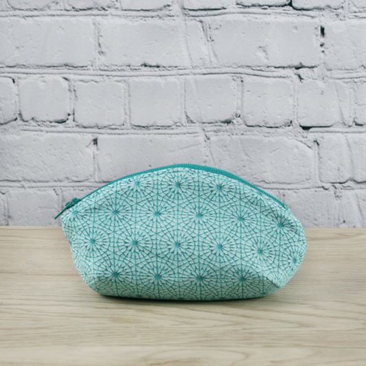 The Laura Mini Pouch - Teal Medallions