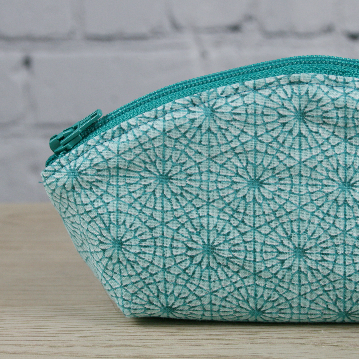 The Laura Mini Pouch - Teal Medallions