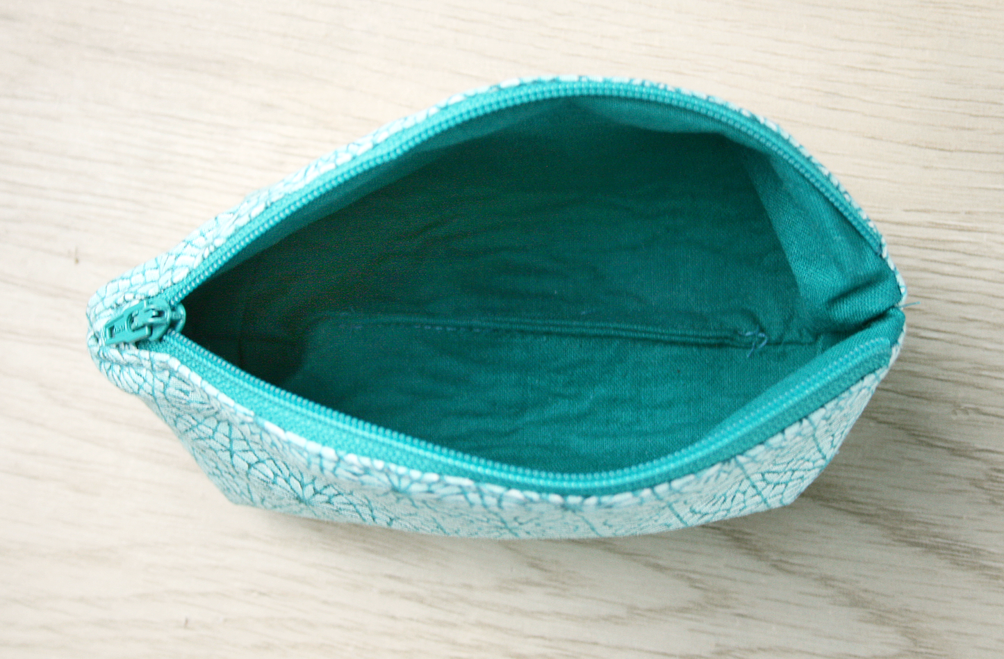 The Laura Mini Pouch - Teal Medallions